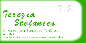 terezia stefanics business card